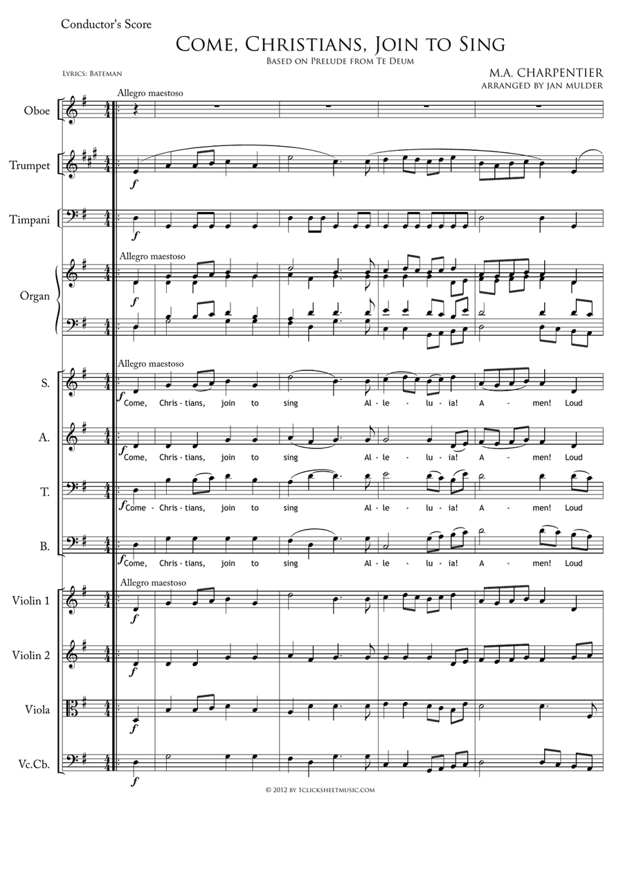 Come, Christians, Join To Sing