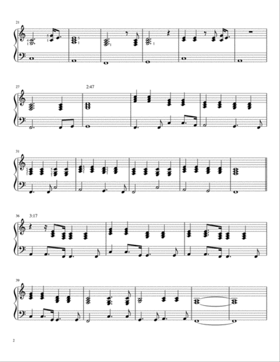 Million Reasons Million Reasons Easy Piano scores gallery preview page 2
