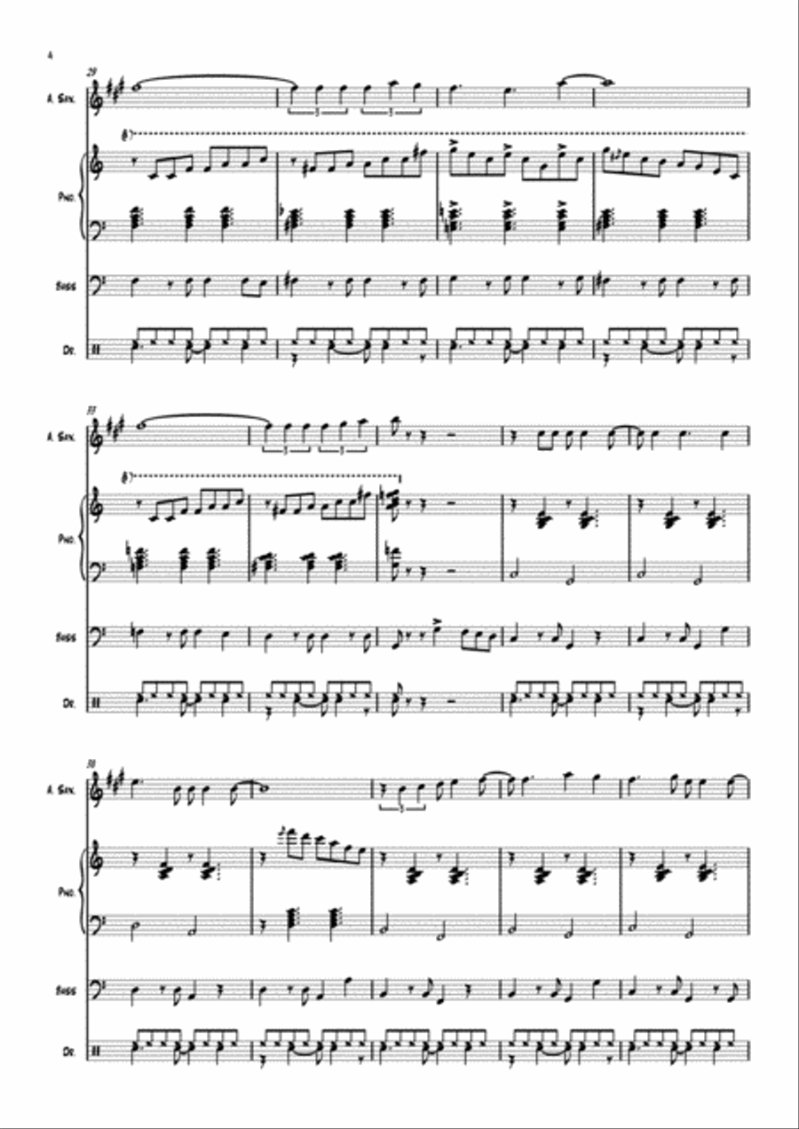 Bossa Nova Jazz Ensemble scores gallery preview page 4