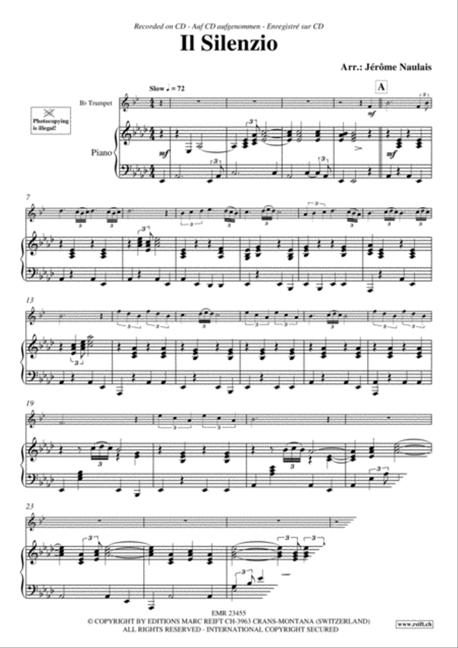 Il Silenzio Trumpet Solo scores gallery preview page 3
