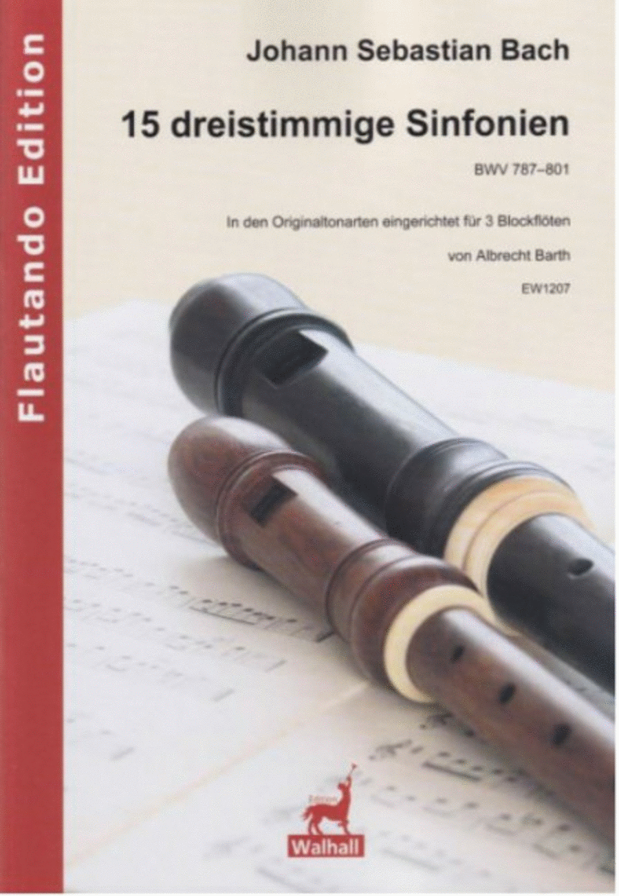 15 dreistimmige Sinfonien Recorder scores gallery preview page 1