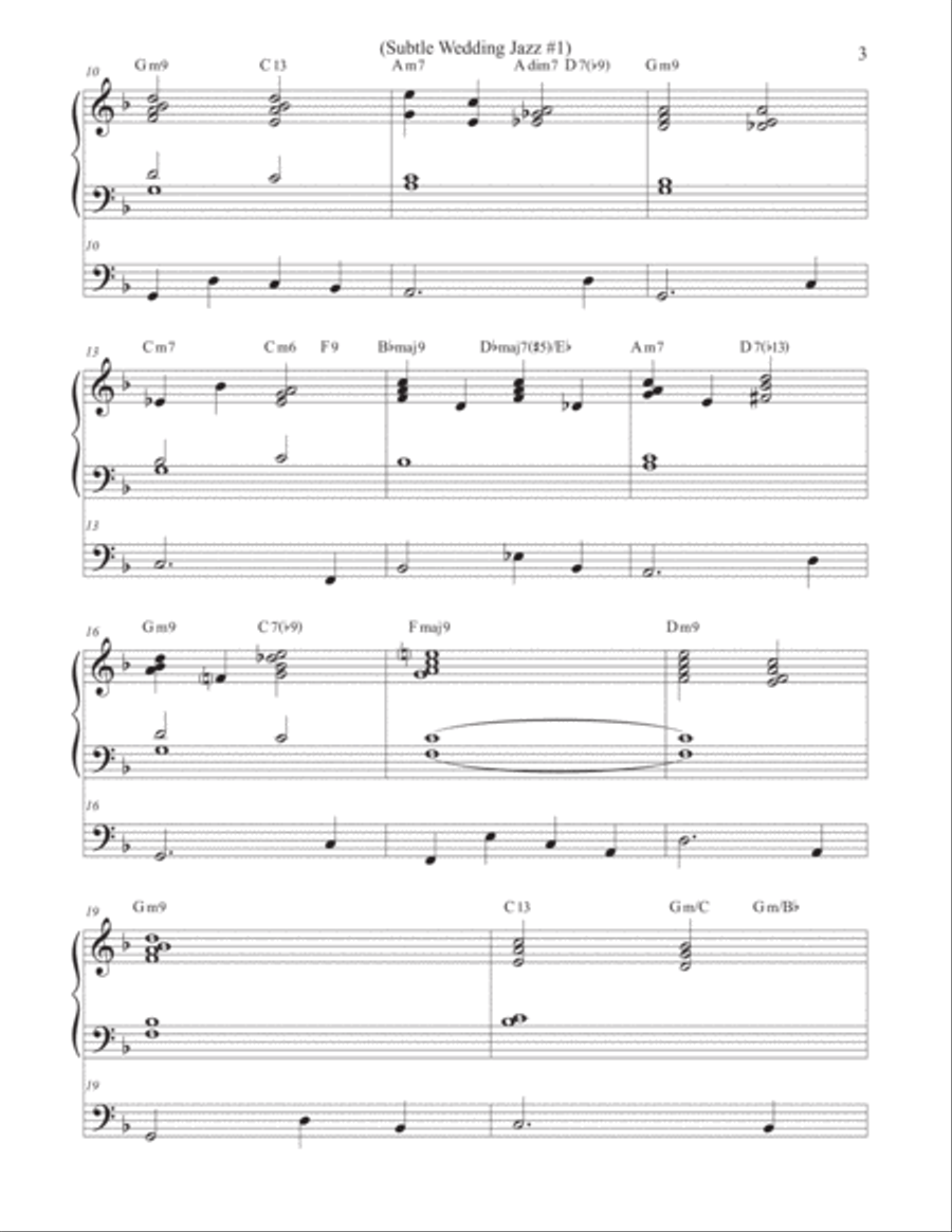 Subtle Wedding Jazz #1 - Piano & Bass Jazz Ensemble scores gallery preview page 3