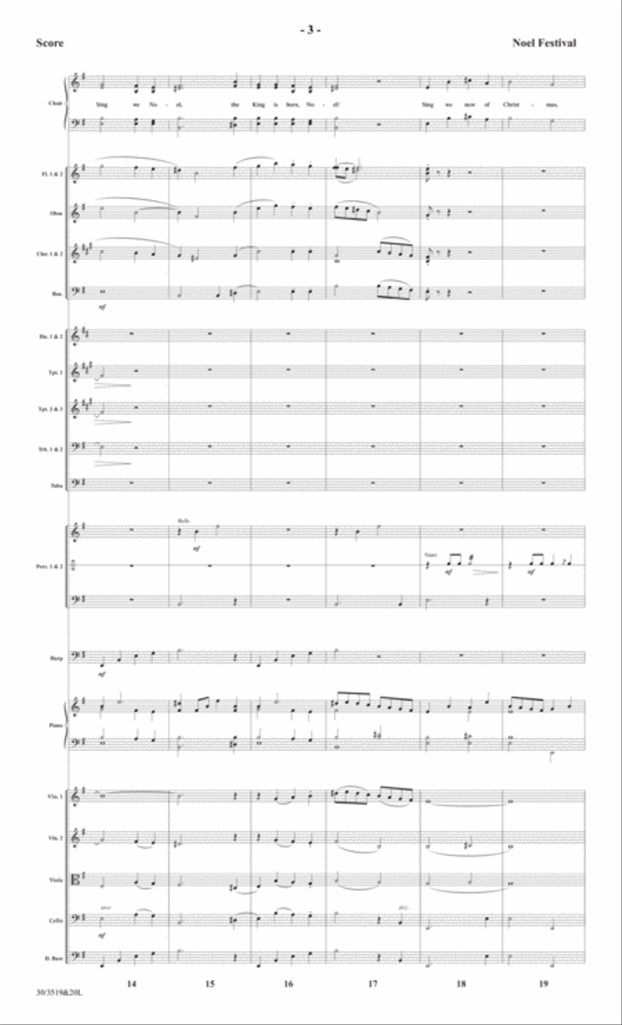Noel Festival - Orchestral Score and Parts Choir scores gallery preview page 5