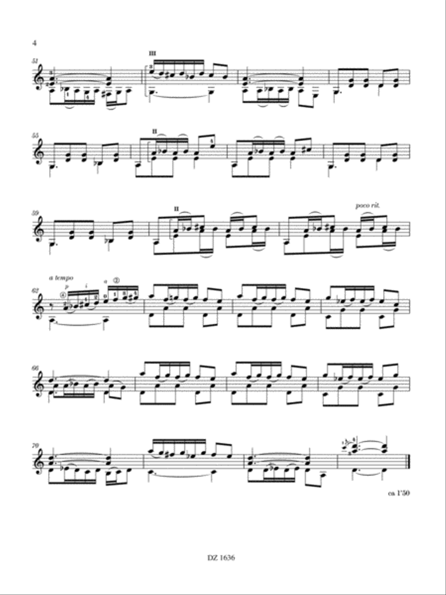 Trois Égéennes Classical Guitar scores gallery preview page 4