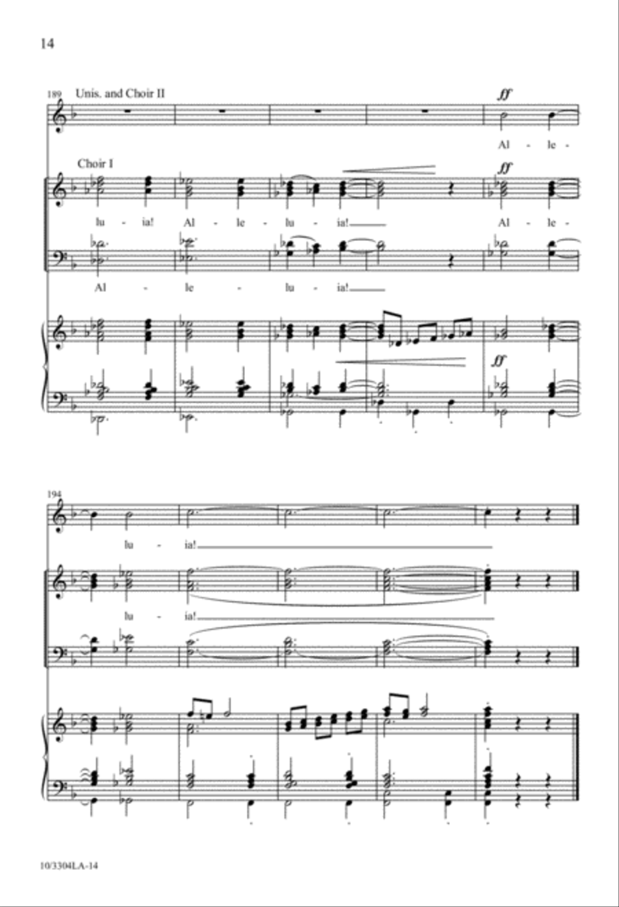 A Song We Raise A Song We Raise 4-Part scores gallery preview page 14
