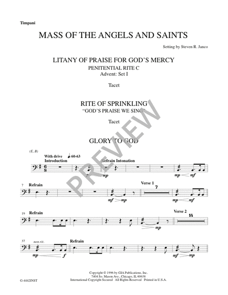 Mass of the Angels and Saints - Brass edition