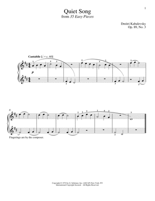 Quiet Song, Op. 89, No. 3
