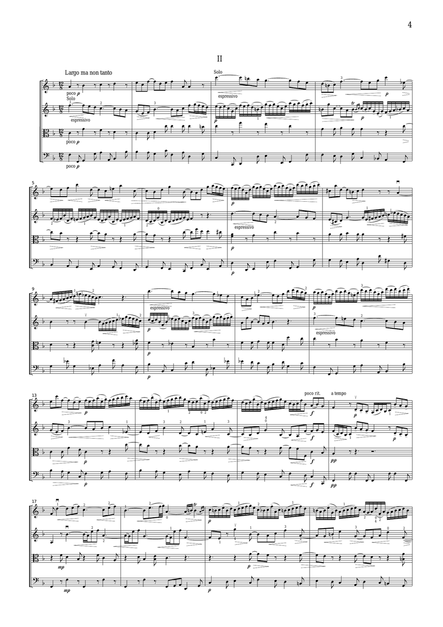 J.S.Bach Concerto for 2 Violins in d BWV1043, for string quartet, CB224 String Quartet scores gallery preview page 4