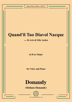 Donaudy-Quand'il Tuo Diavol Nacque,in B flat Major