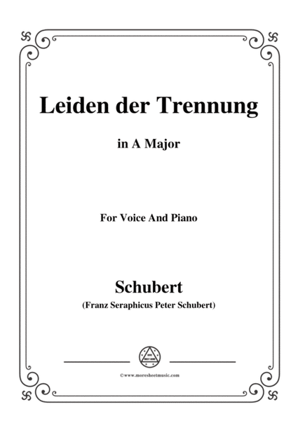 Schubert-Leiden der Trennung,in A Major,for Voice&Piano image number null