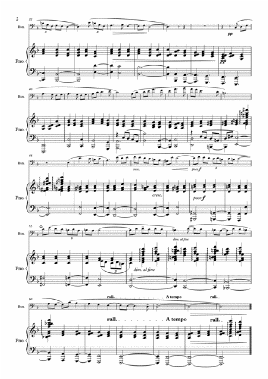 Murray - Aria - Bassoon & Piano Small Ensemble scores gallery preview page 2