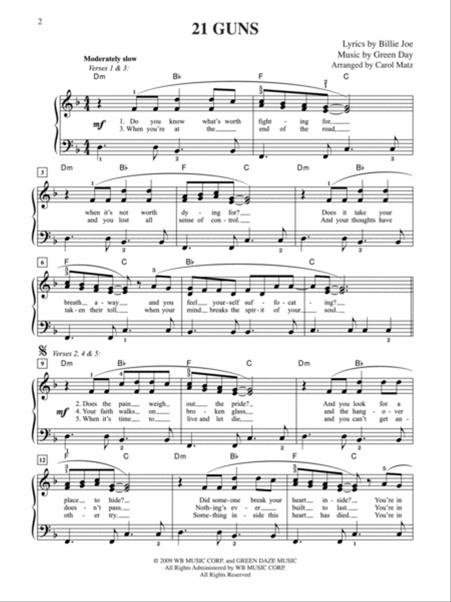 21 Guns 21 Guns Small Ensemble scores gallery preview page 2