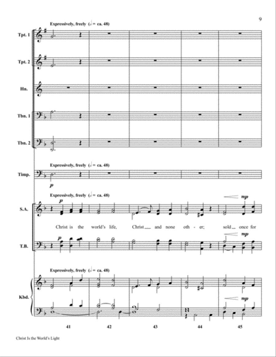 Christ Is the World's Light Choir scores gallery preview page 9