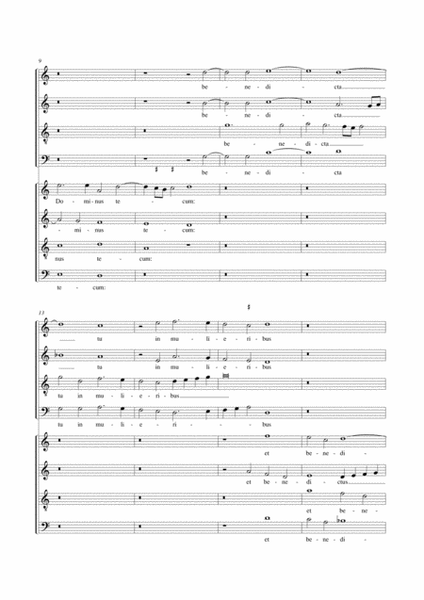Ave Maria. Motet for 8 Voices (SATB-SATB)