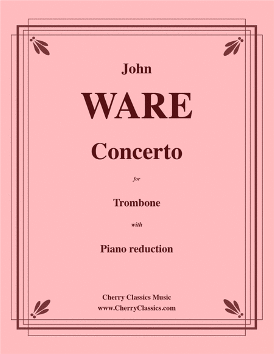 Concerto for Trombone with Piano reduction Piano Accompaniment scores gallery preview page 1