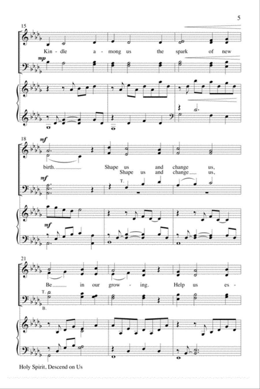 Holy Spirit, Descend On Us 4-Part scores gallery preview page 4