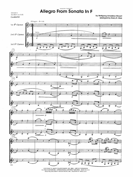Allegro From Sonata In F