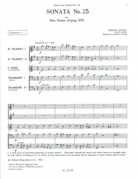 Sonata No.25 (Hora Decima) - Brass Quintet