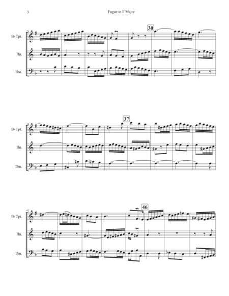 Fugue in F Major for Brass Trio image number null