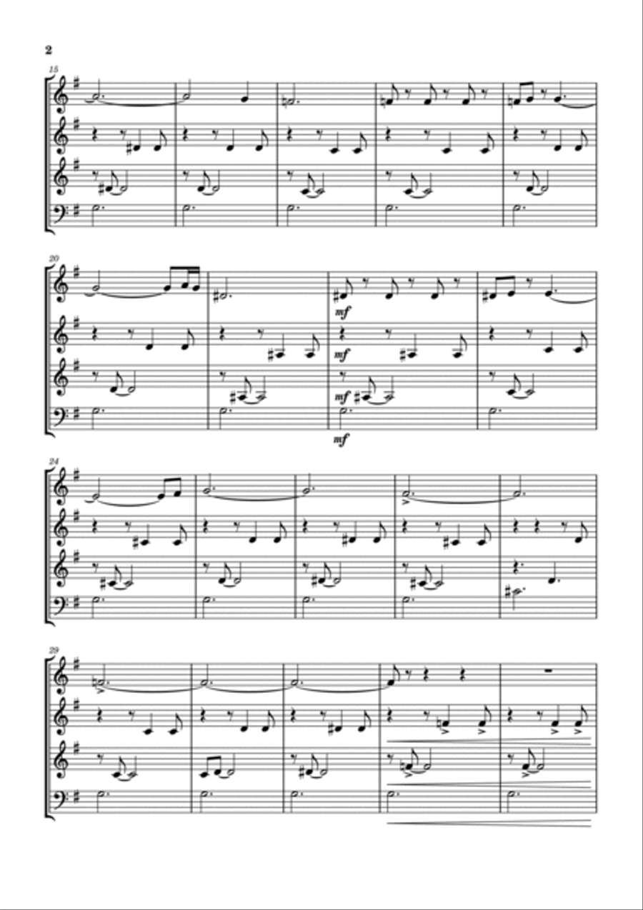 Children's Song No. 15 Woodwind Quartet scores gallery preview page 3