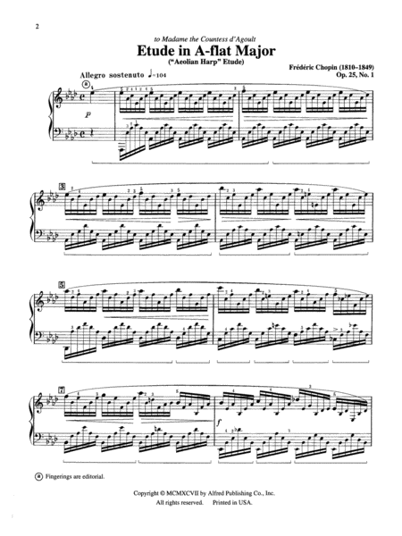 Etude in A-flat Major, Op. 25, No. 1