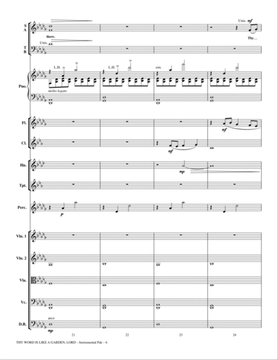 Thy Word Is Like A Garden, Lord - Full Score Choir scores gallery preview page 6