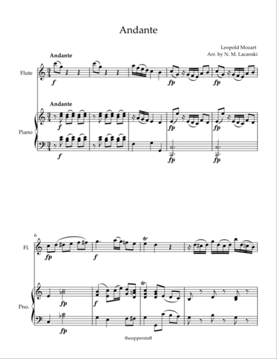 Andante Flute Solo scores gallery preview page 2