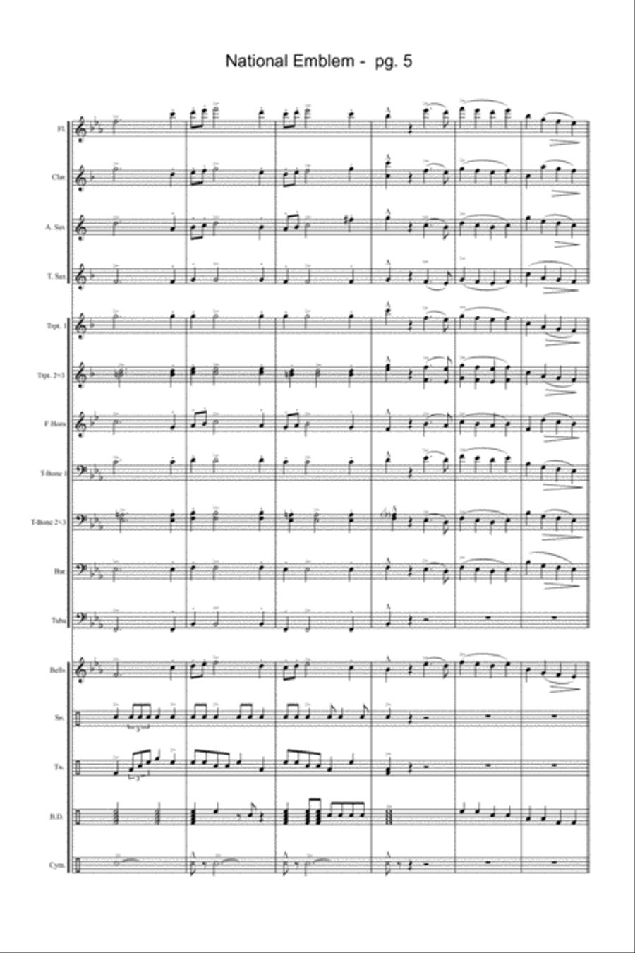National Emblem Marching Band scores gallery preview page 6