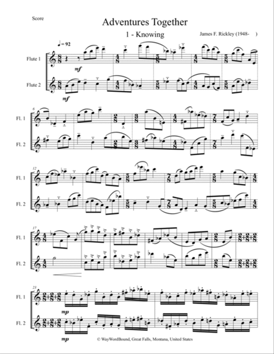 Adventures Together Flute Duet scores gallery preview page 2