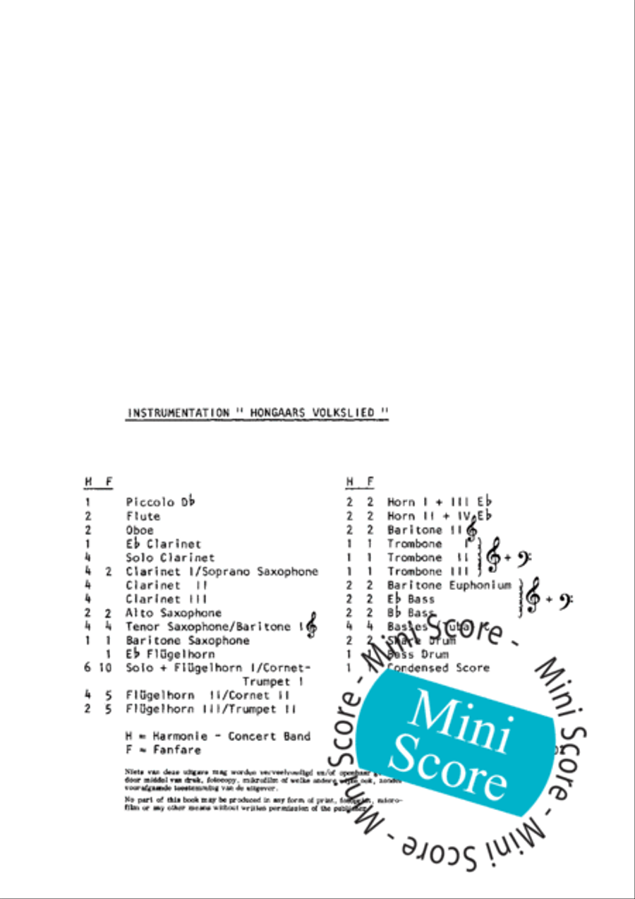 National Anthem of Hungary Concert Band scores gallery preview page 3
