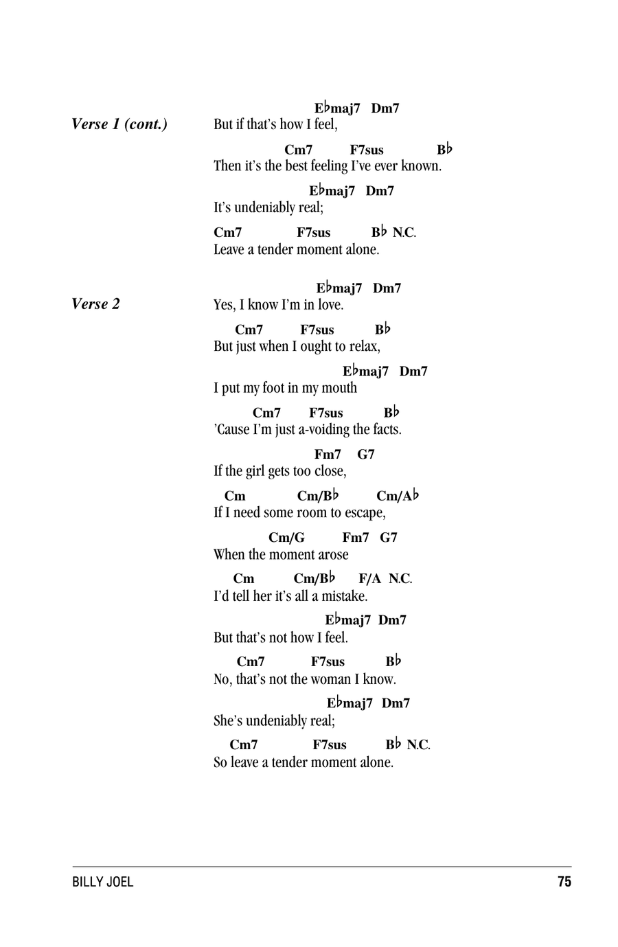 Leave A Tender Moment Alone Piano scores gallery preview page 2