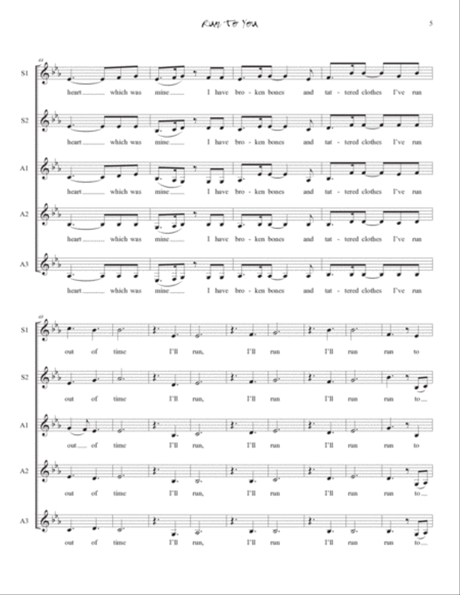 Run To You Run To You SSAA scores gallery preview page 5