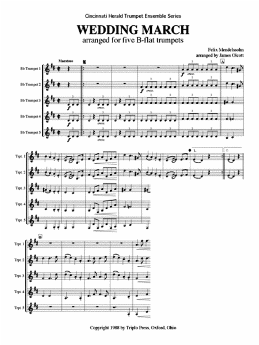 Wedding March Small Ensemble scores gallery preview page 2