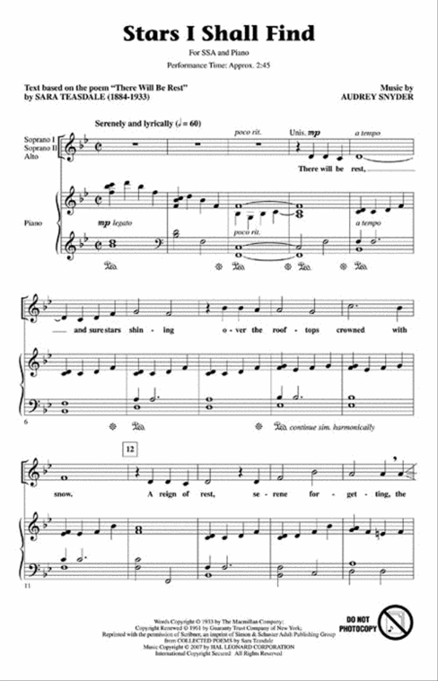 Stars I Shall Find Stars I Shall Find SSA scores gallery preview page 2