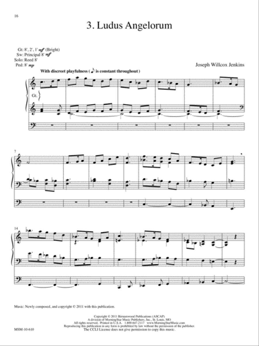 Six Pieces for Organ, Volume 2 B-Flat Clarinet scores gallery preview page 6