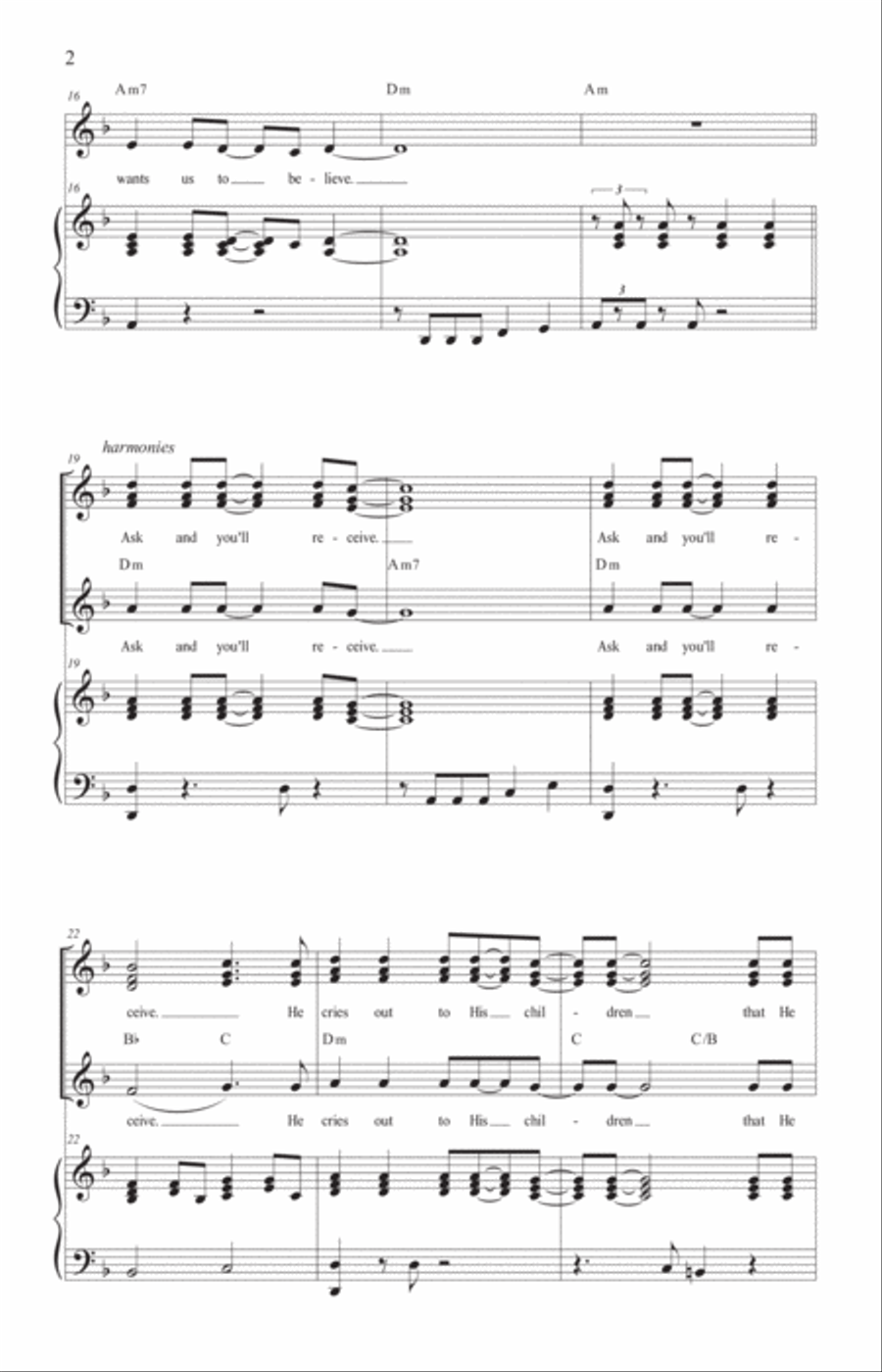 Ask and You'll Receive 4-Part scores gallery preview page 3