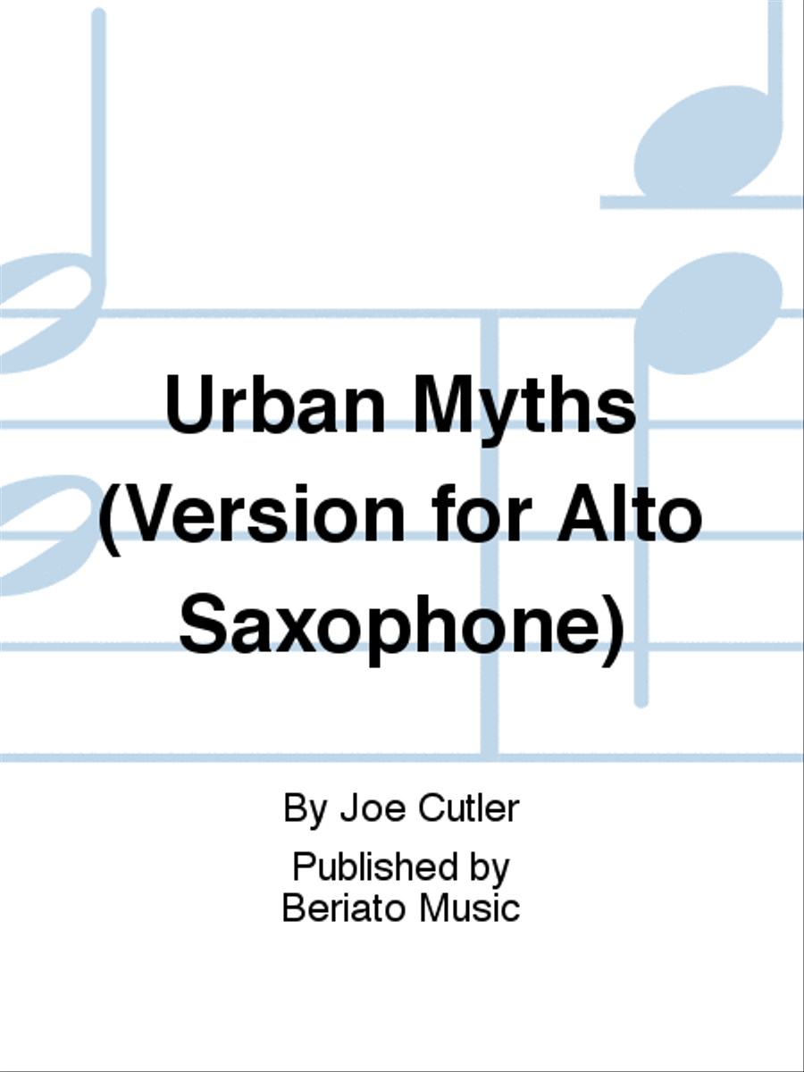 Urban Myths (Version for Alto Saxophone) Alto Saxophone scores gallery preview page 1