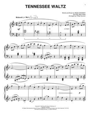 Book cover for Tennessee Waltz [Classical version] (arr. Phillip Keveren)