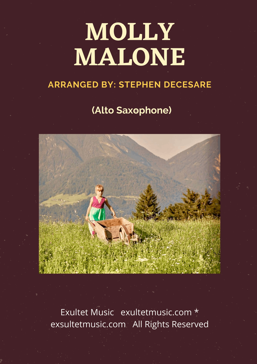 Molly Malone (Alto Saxophone and Piano) Alto Saxophone scores gallery preview page 1