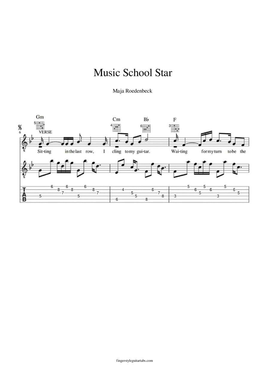 Music School Star Electric Guitar scores gallery preview page 1
