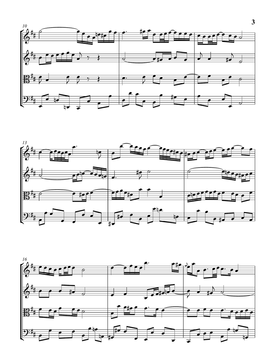 Air on the G String (for String Quartet or String Orchestra) String Quartet scores gallery preview page 4