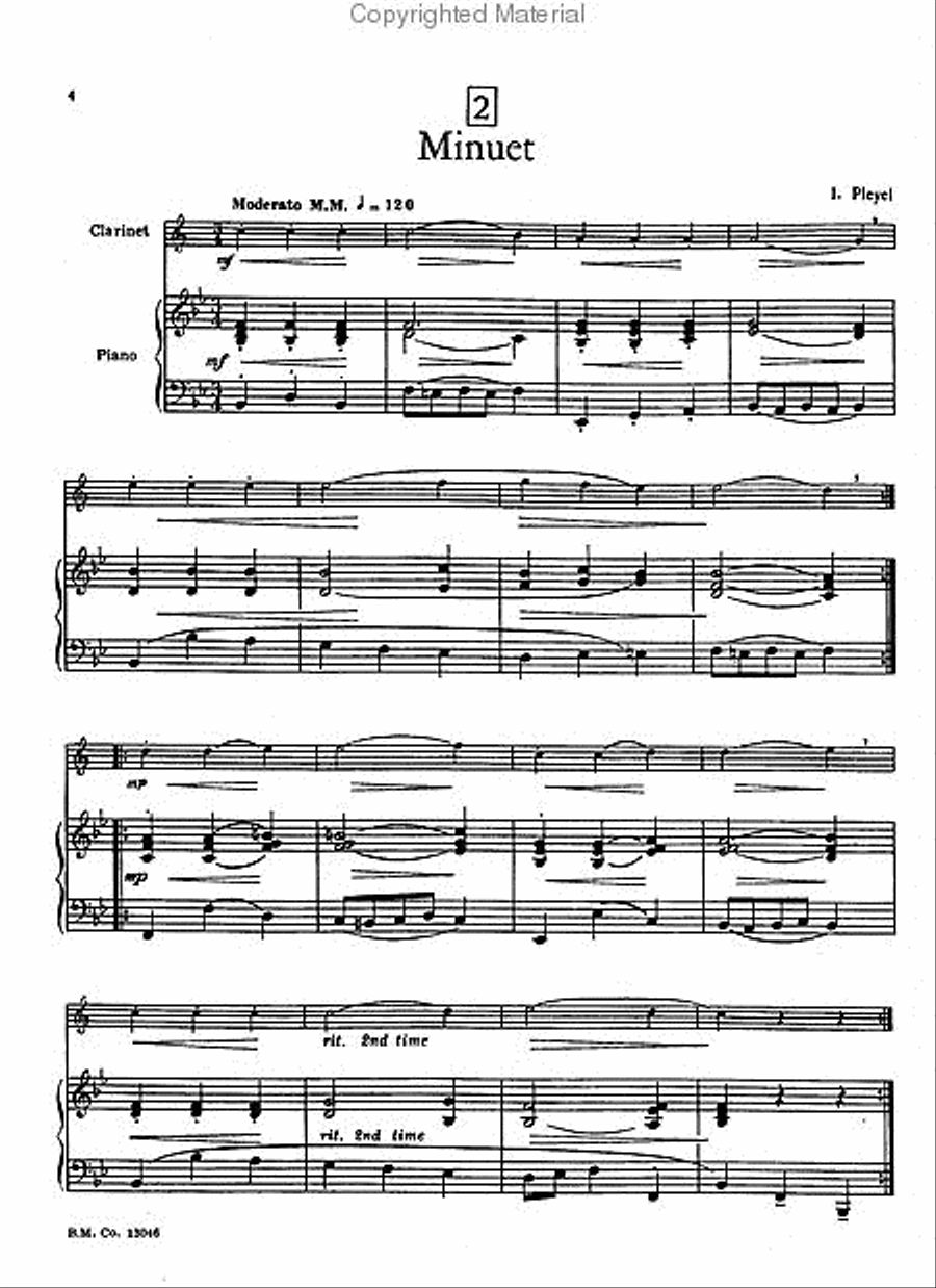 Famous Clarinet Favorites Clarinet Solo scores gallery preview page 3
