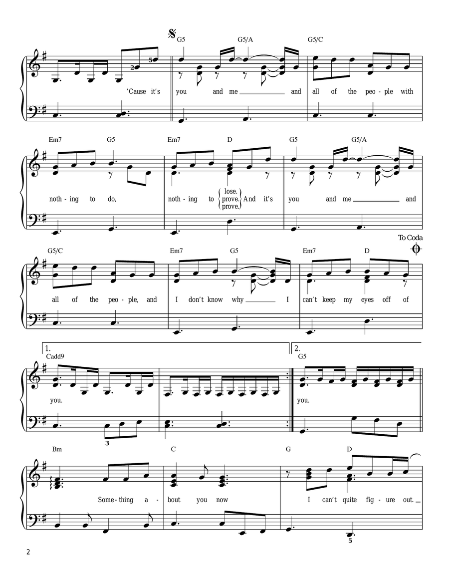 You And Me You And Me Easy Piano scores gallery preview page 2