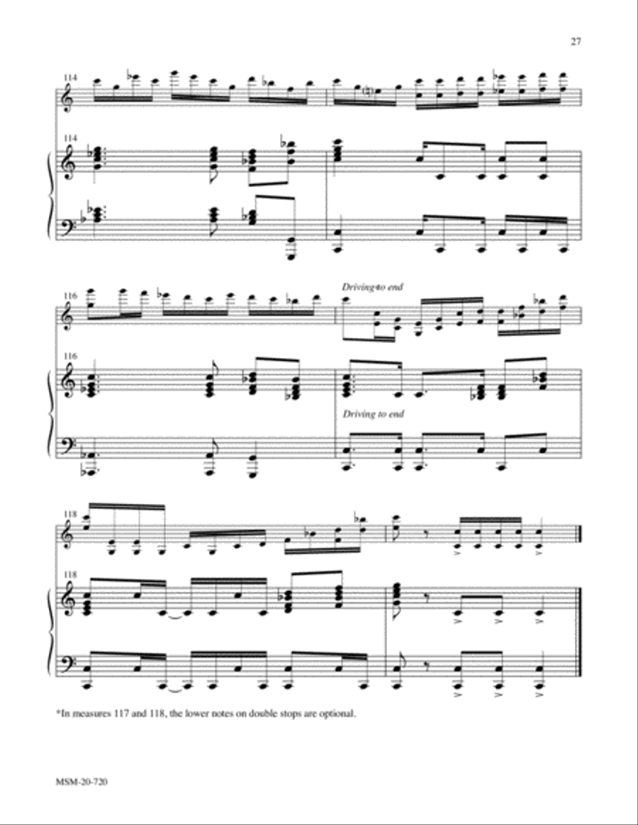 Hymns to the Creator: Two Arrangements for Violin and Piano Violin Solo scores gallery preview page 10