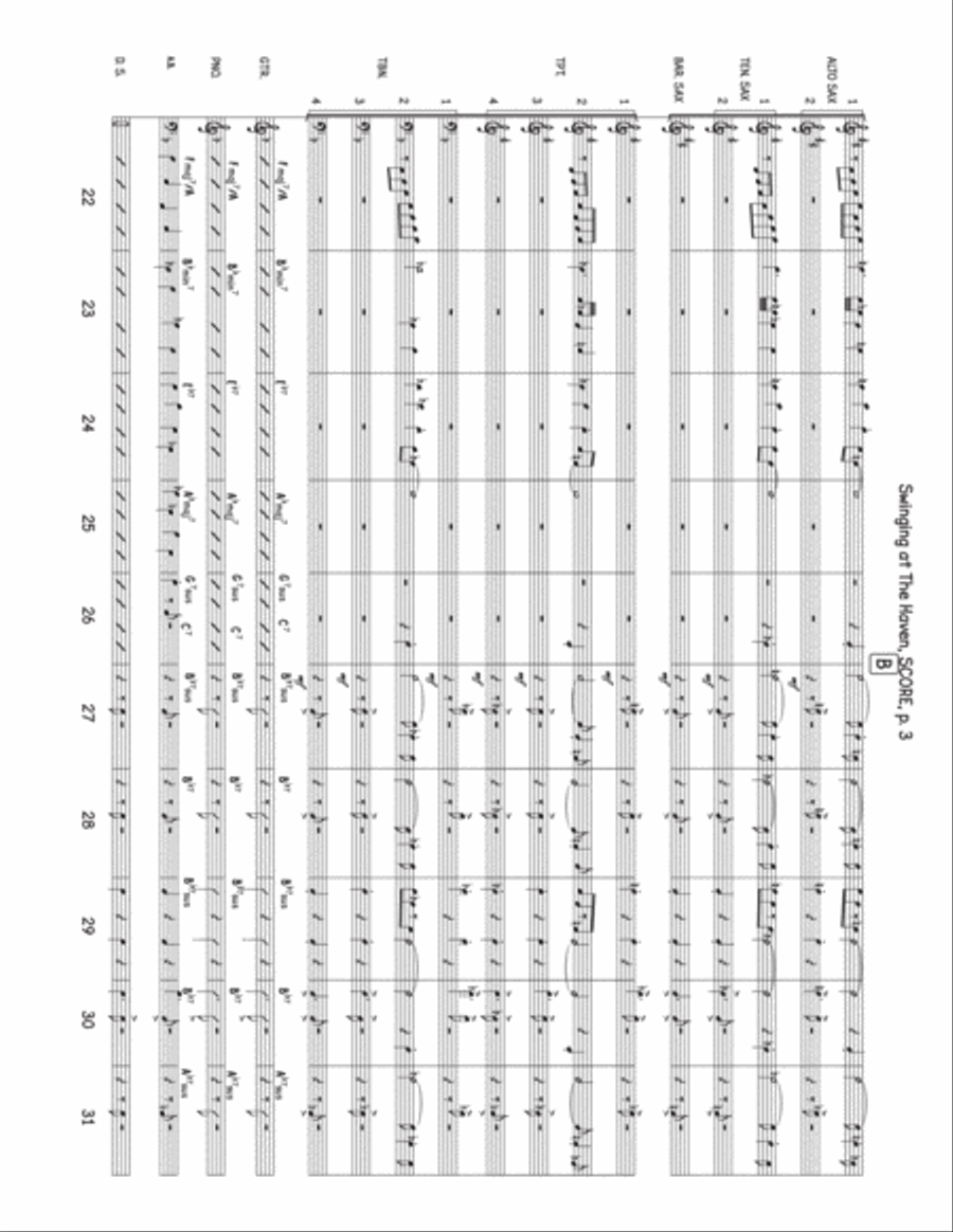 Swinging At The Haven Jazz Ensemble scores gallery preview page 3