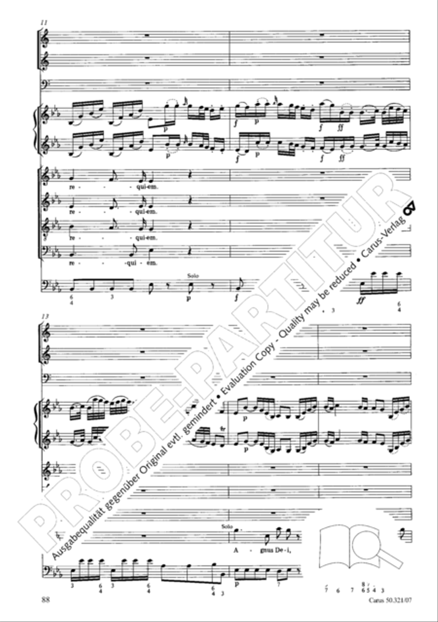 Requiem in C minor Requiem in C minor 4-Part scores gallery preview page 95