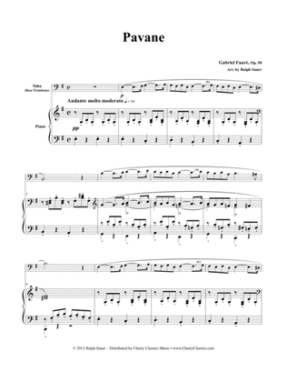 Pavane, Op. 50 for Tuba or Bass Trombone & Piano