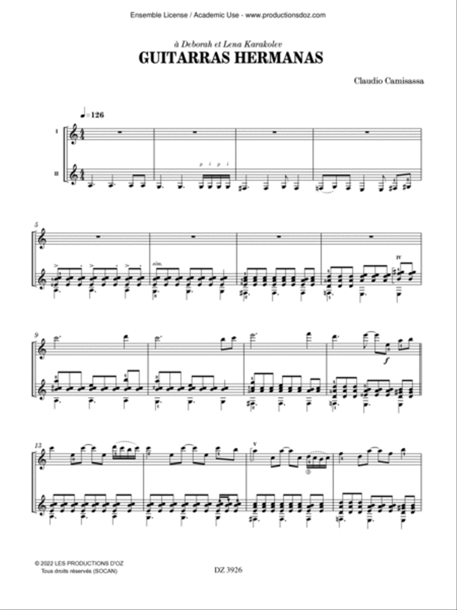 Guitarras hermanas Classical Guitar scores gallery preview page 3