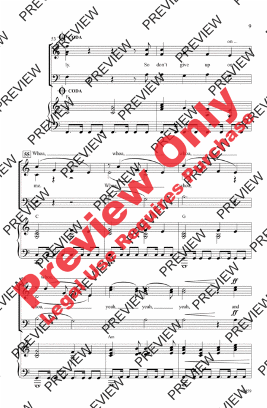 Don't Give Up on Me 3-Part scores gallery preview page 9