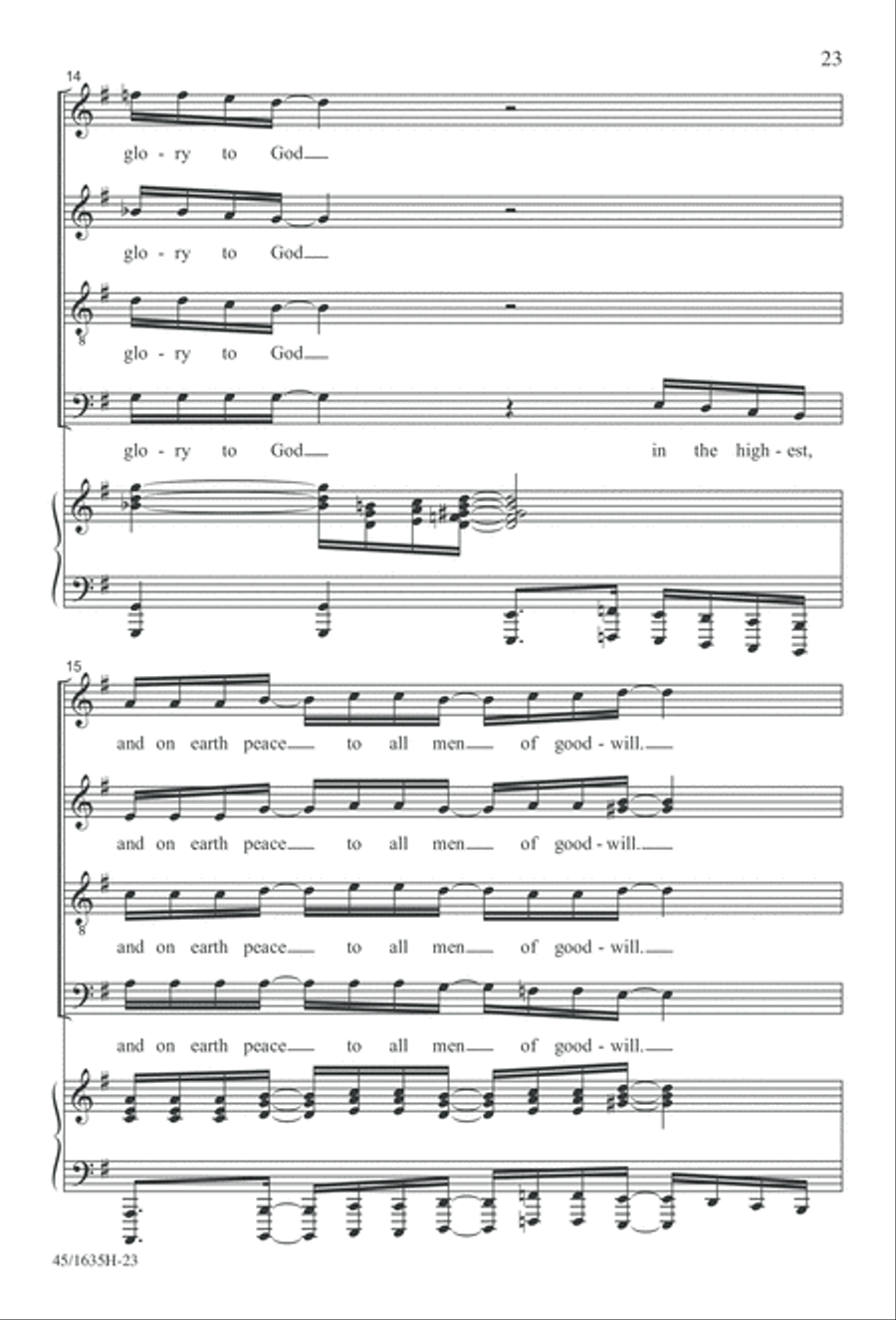 Mass: A Celebration of Love and Joy 4-Part scores gallery preview page 23